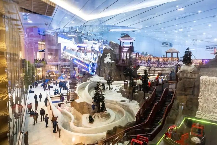 La pista de esquí del Mall of Emirates
