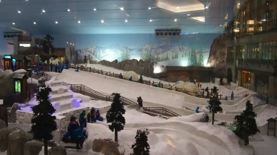 La pista de esquí del Mall of the Emirates