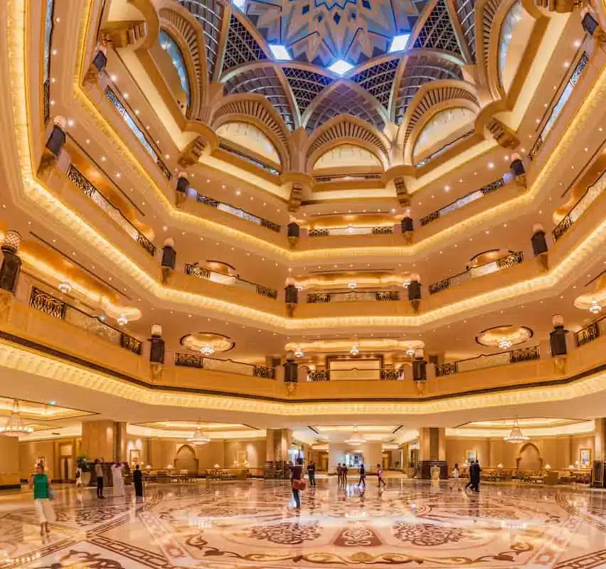 Los interiores del Emirates Palace, Abu Dhabi